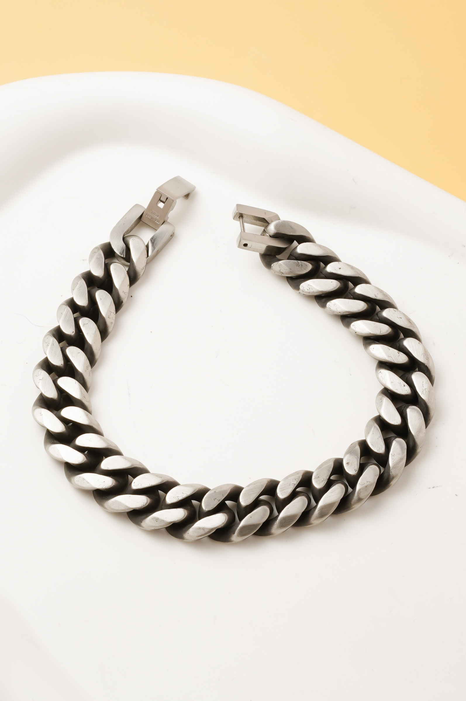 Großhändler Ceramik - Herrenarmband 20 cm – Edelstahl – Breite 12 mm – Kubanische Kette