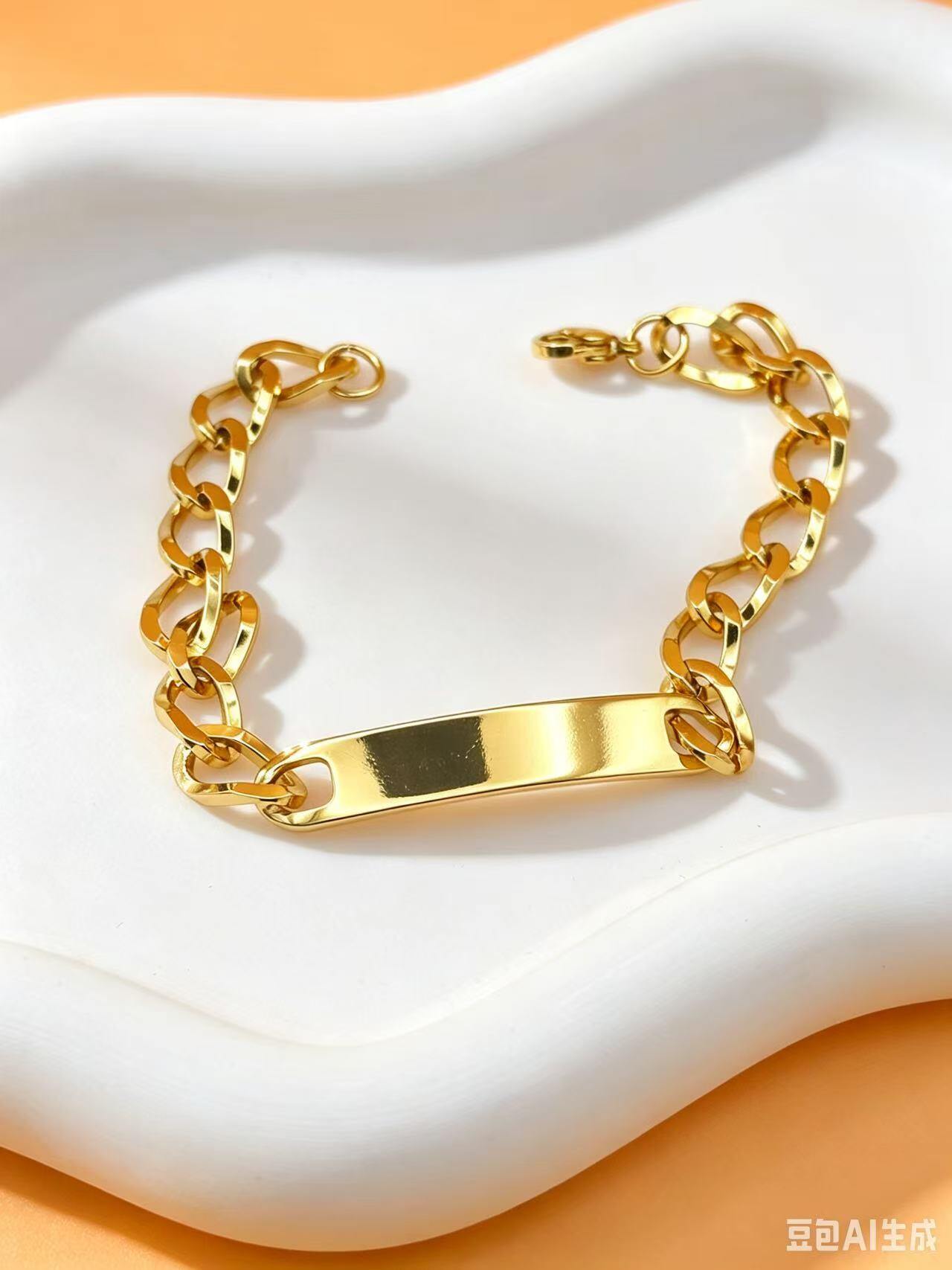 Grossiste Ceramik - Bracelet Gourmette Plaque Gravable – Acier Inoxydable