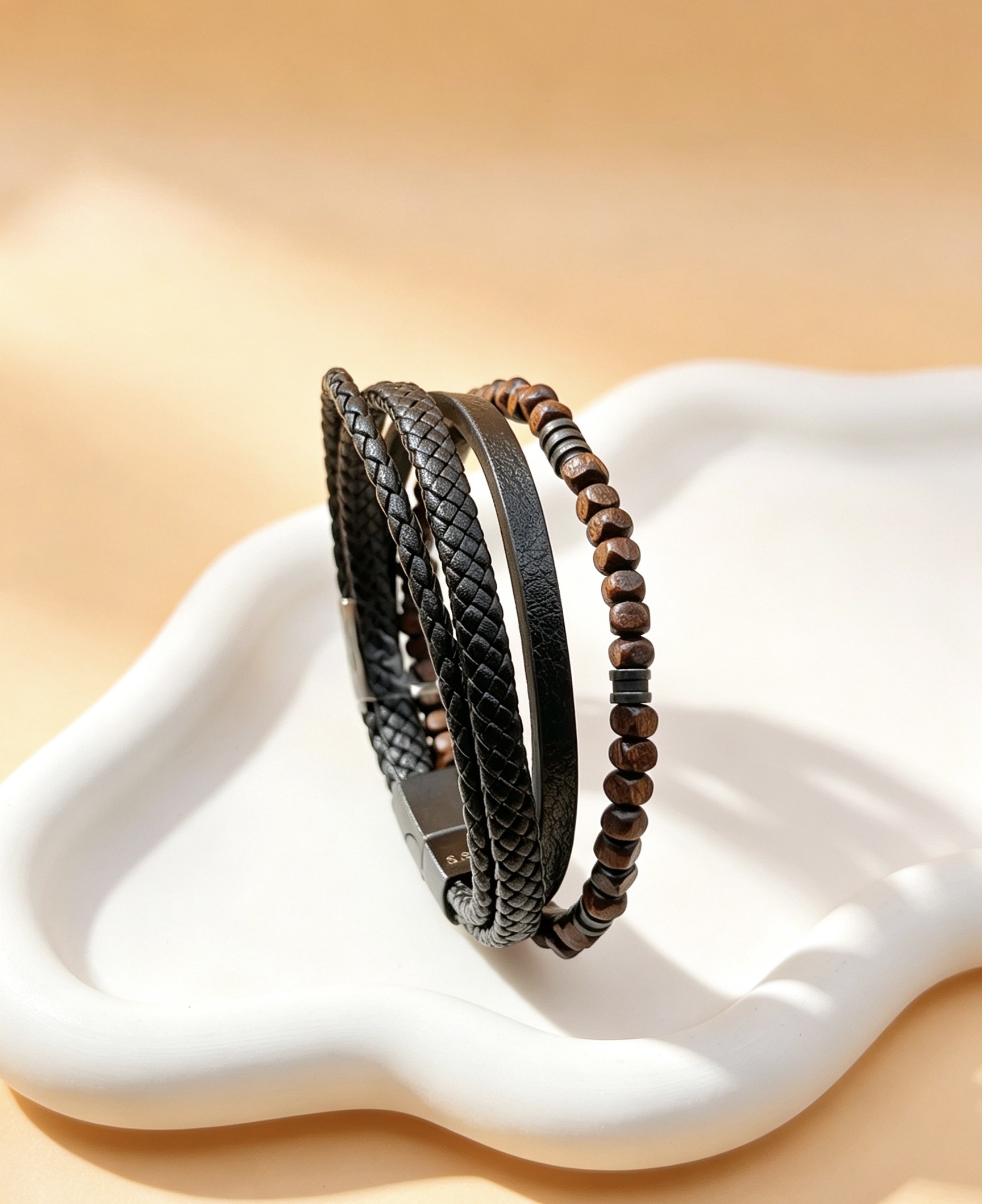 Wholesaler Ceramik - Men's braided leather bracelet – Authentic & trendy style