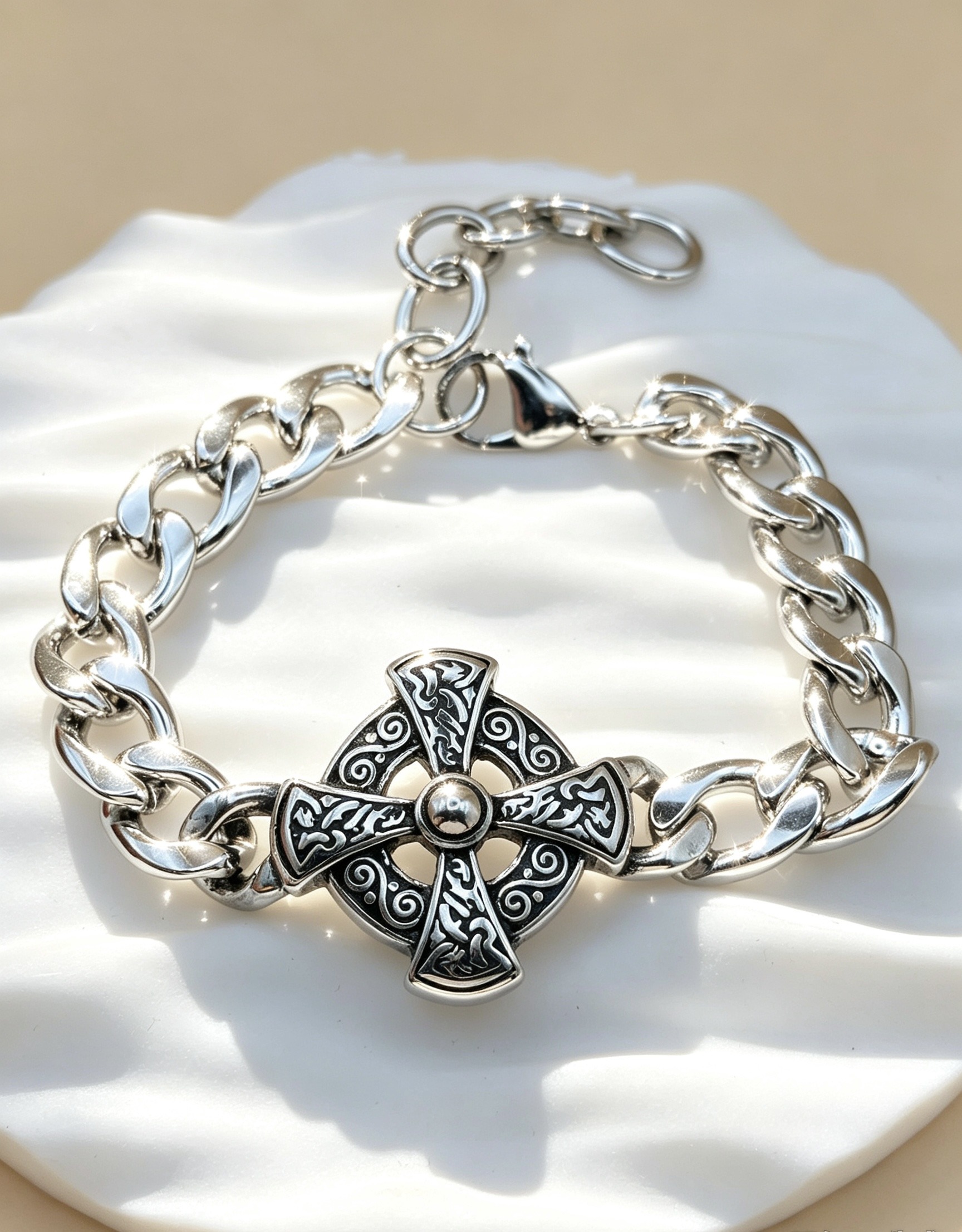 Großhändler Ceramik - Keltisches Kreuz & Flechtmuster Armband
