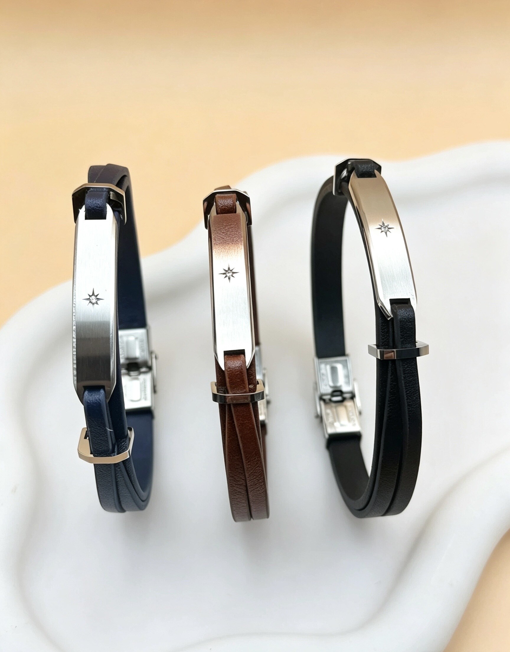 Grossiste Ceramik - Bracelet Homme Plaque Étoile – Élégance & Sobriété