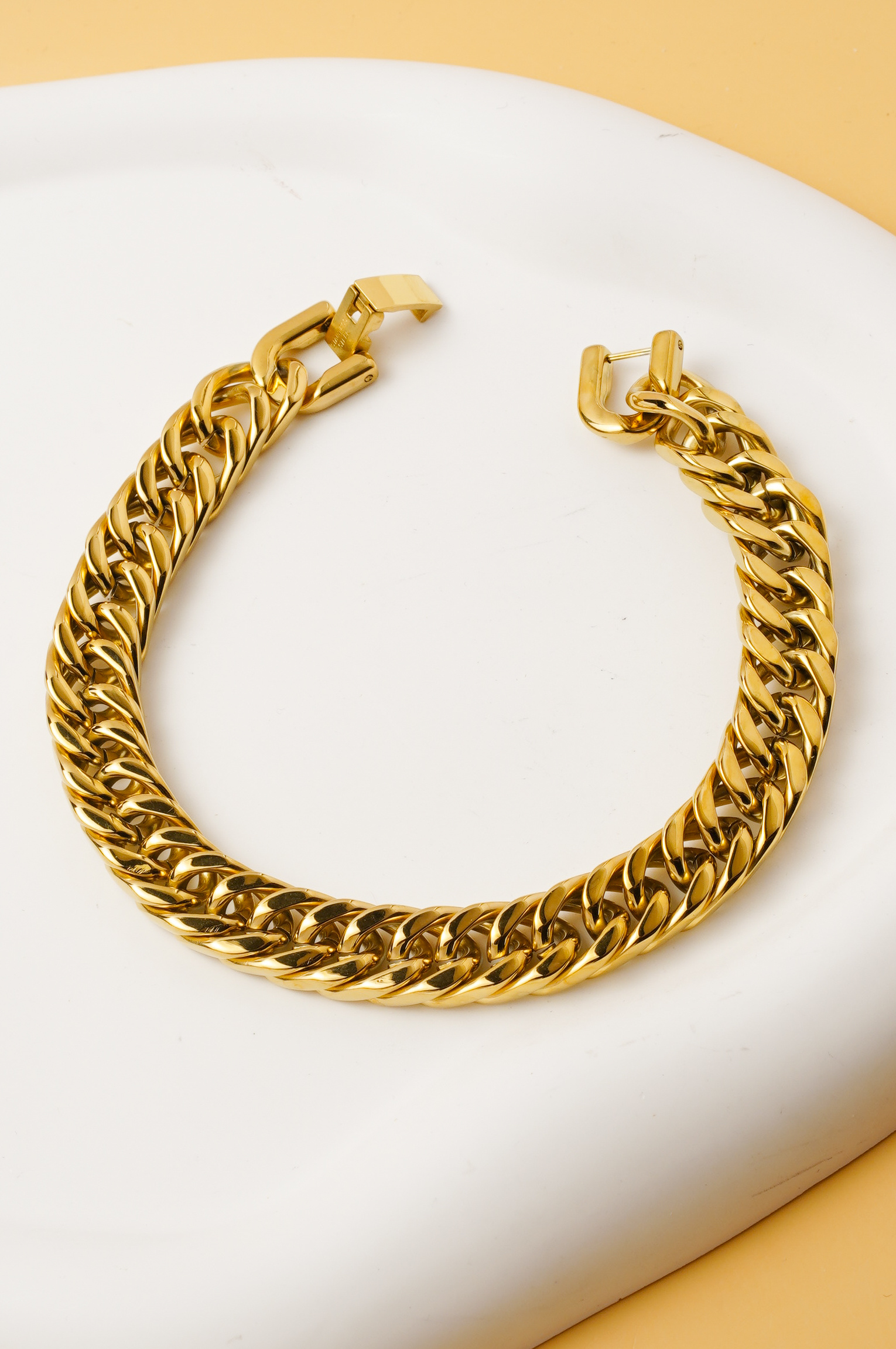 Wholesaler Ceramik - Men's Bracelet – Cuban Link – 20 cm / 10 mm – Color of your choice: Gold or Silver