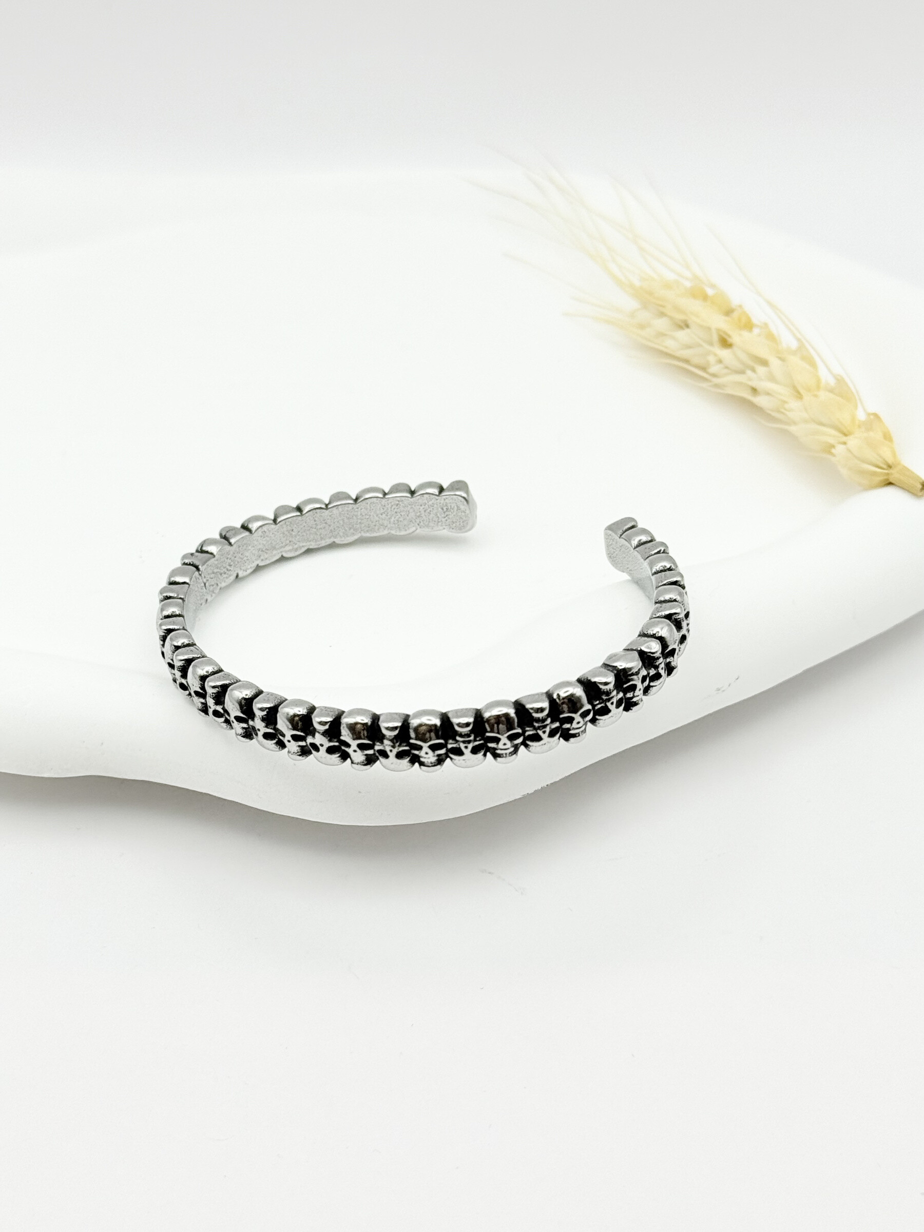Wholesaler Ceramik - Skull Bangle Stainless Steel Rock & Gothic Style Bracelet