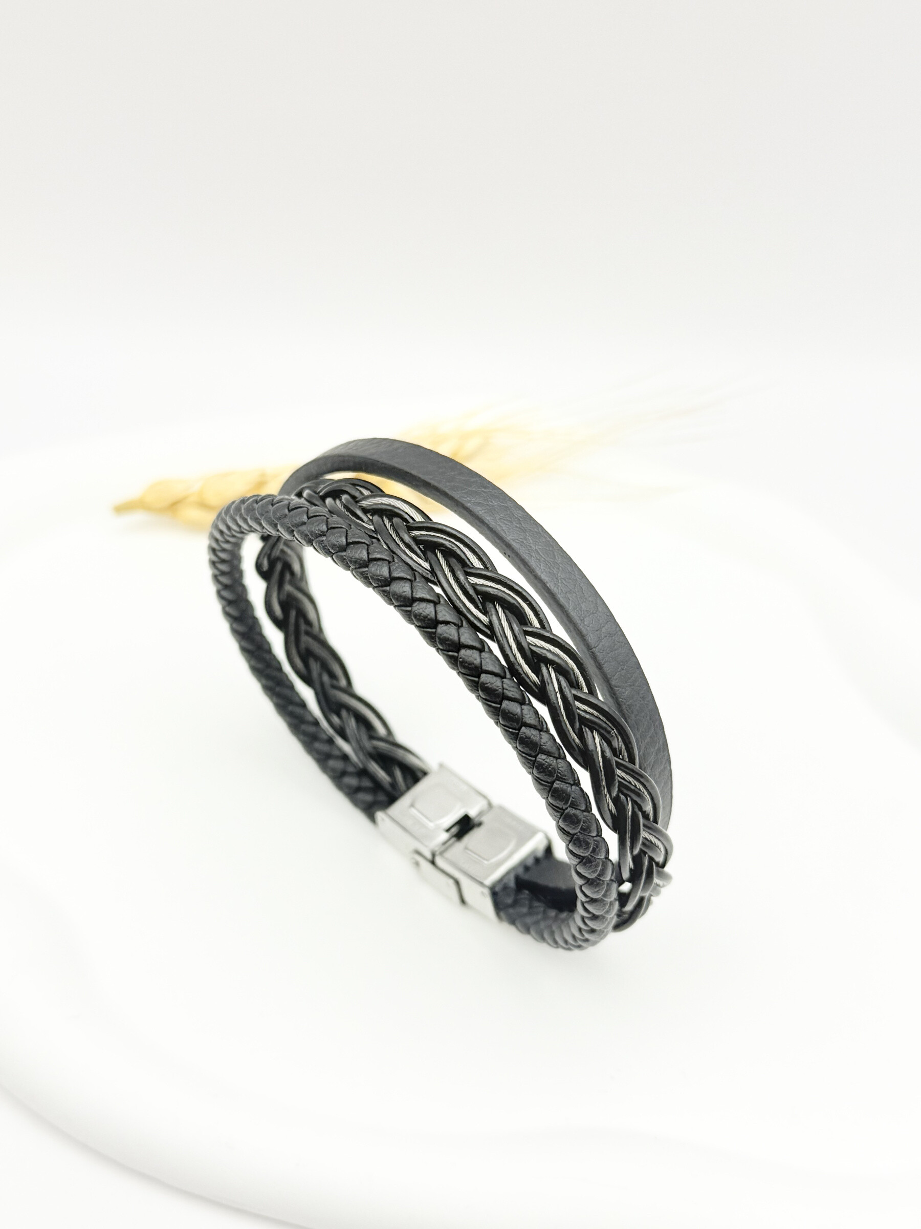 Großhändler Ceramik - Edelstahl Emaille Ring - goldenes lila