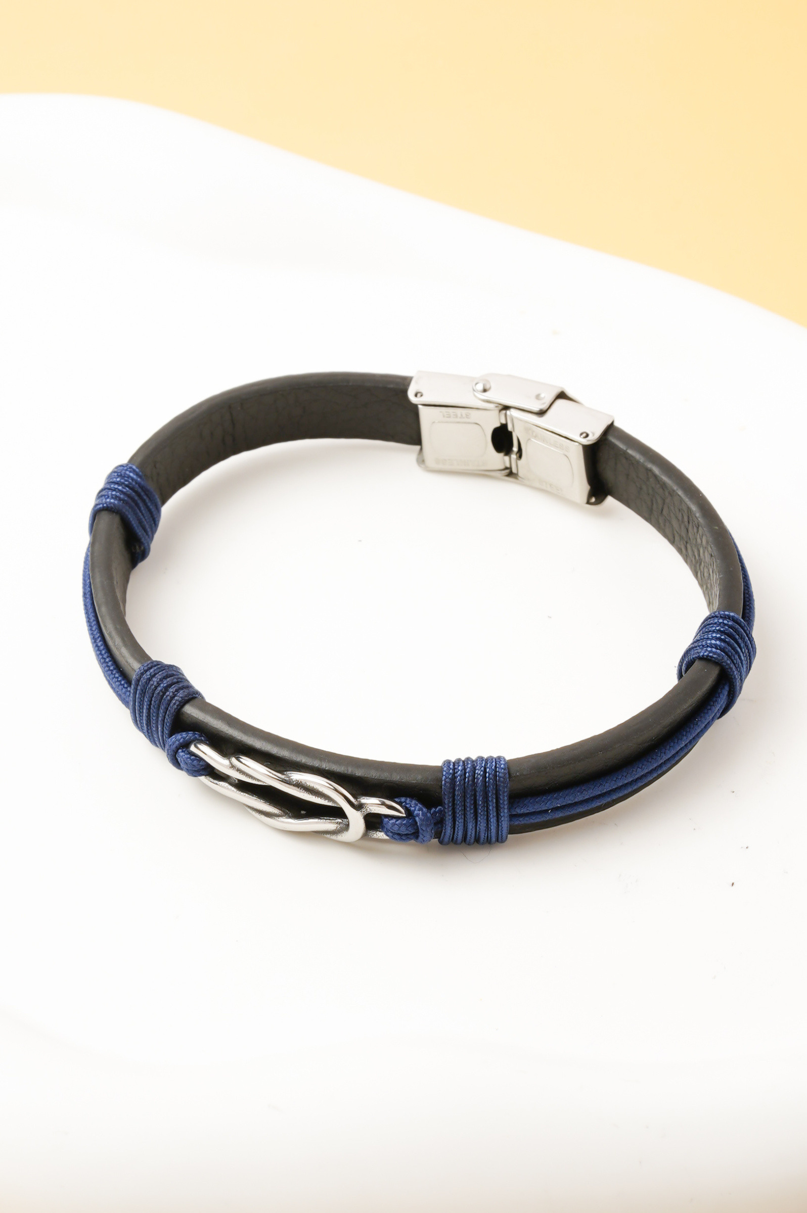 Wholesaler Ceramik - Men's Leather & Rope Bracelet – Multiple Colors Available, 20 cm