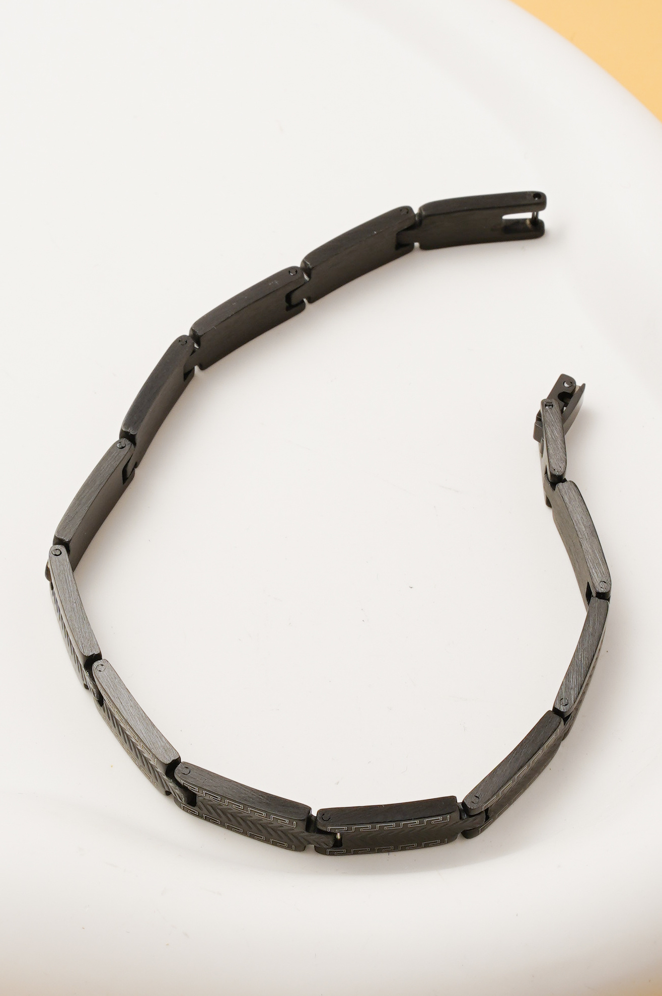 Großhändler Ceramik - Herrenarmband – Metallisch Grauer Edelstahl (20 cm)