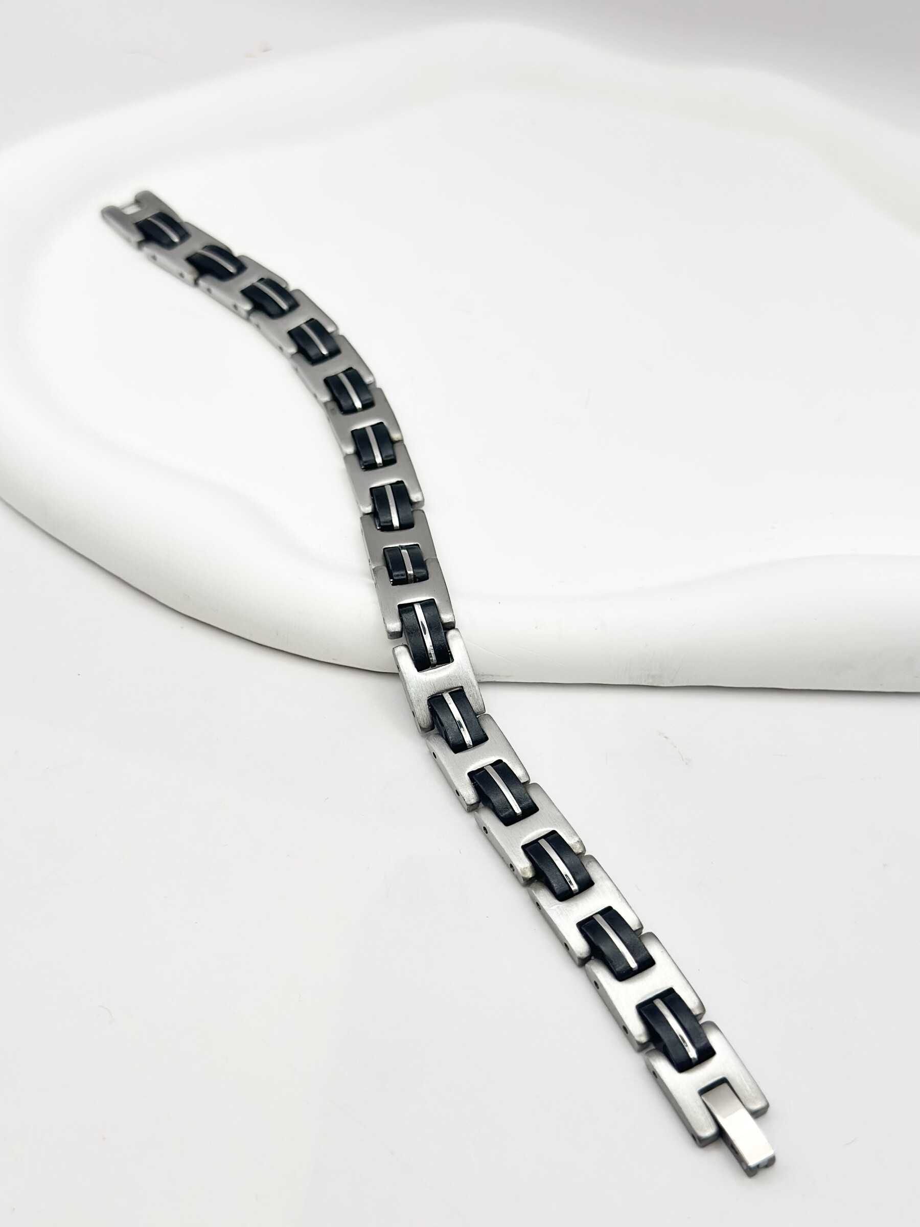 Großhändler Ceramik - Edelstahlarmband - modernes Design 21 cm
