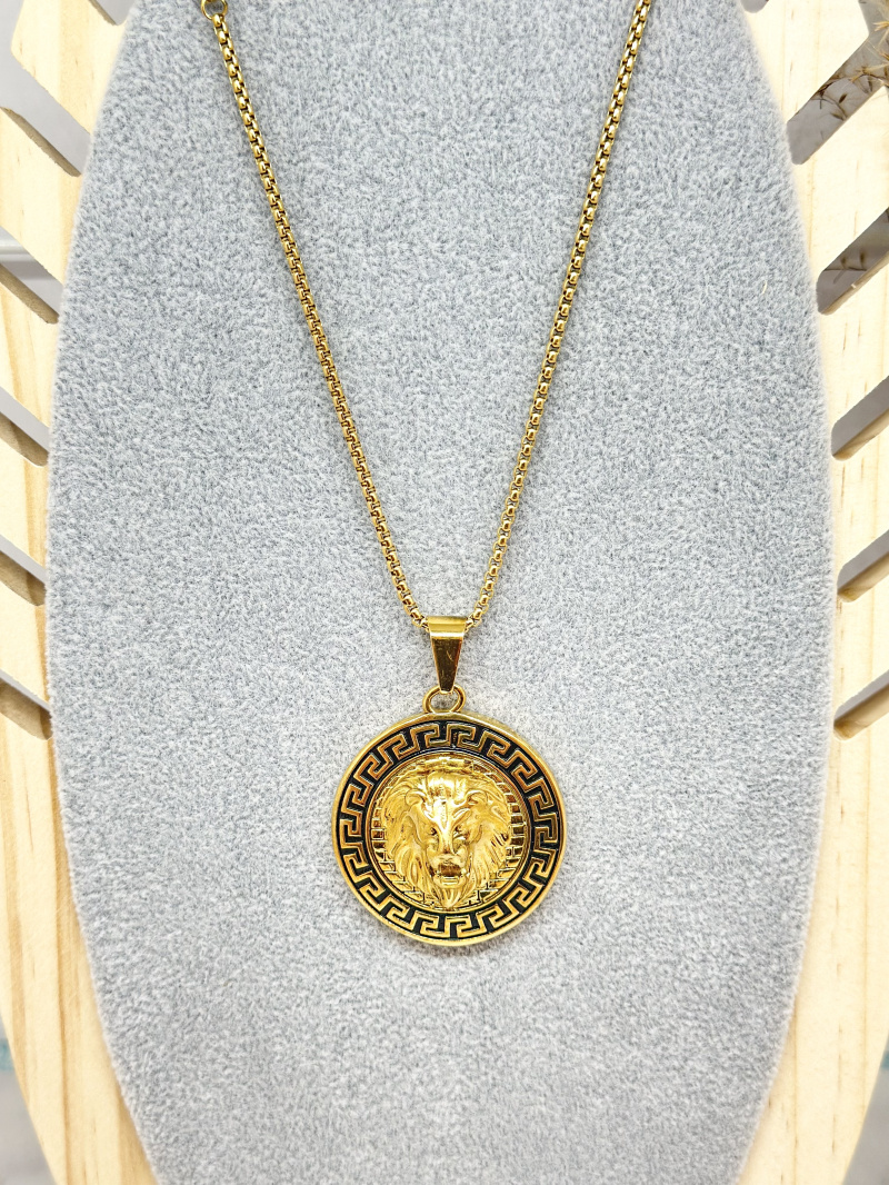 Wholesaler Ceramik - Stainless Steel Lion Head Pendant Necklace