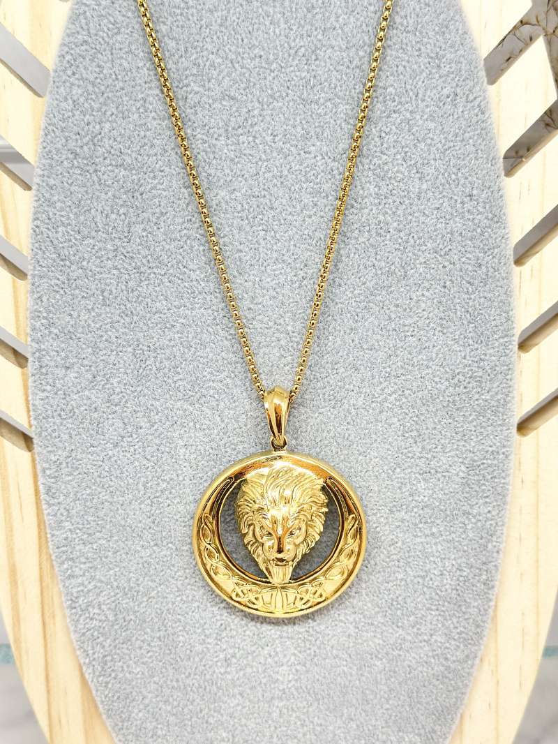 Wholesaler Ceramik - Stainless Steel Lion Head Pendant Necklace
