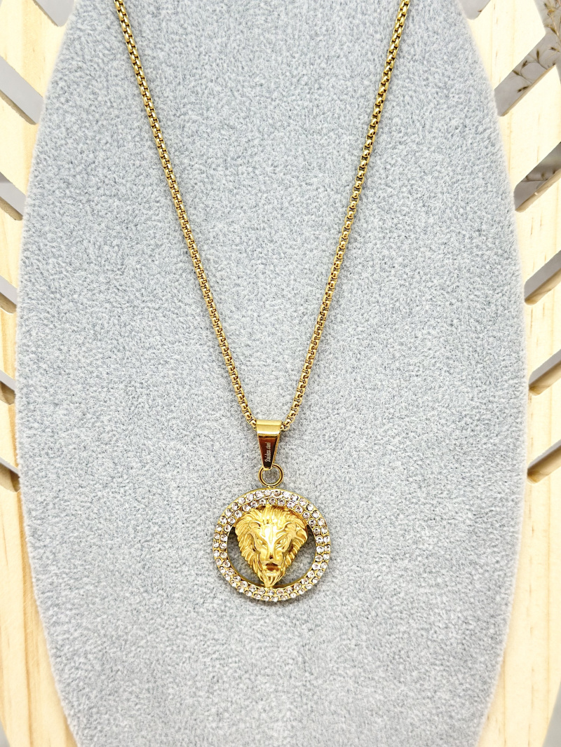 Wholesaler Ceramik - Stainless Steel Lion Head Pendant Necklace