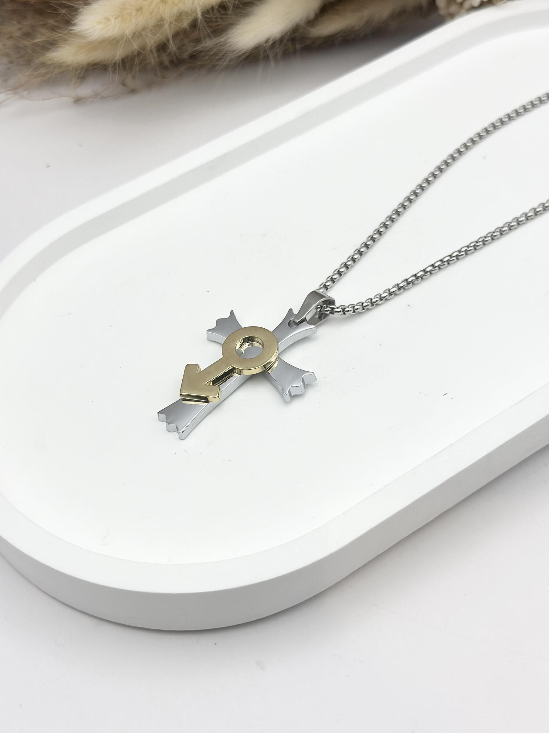 Grossista Ceramik - Collana con ciondolo in acciaio inossidabile