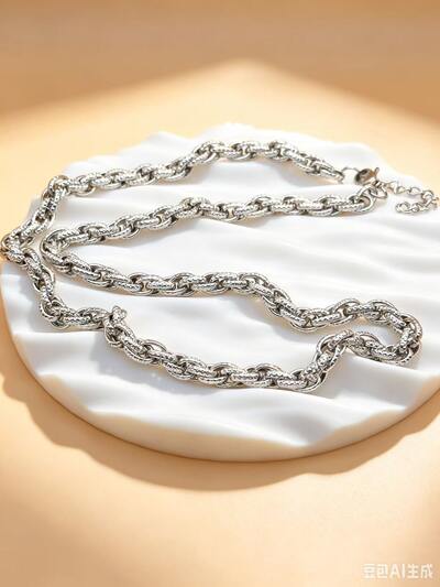 Wholesaler Ceramik - Twisted Rope Chain Necklace – Silver Stainless Steel Wholesaler Ceramik - Twisted Rope Chain Necklace – Silver Stainless Steel