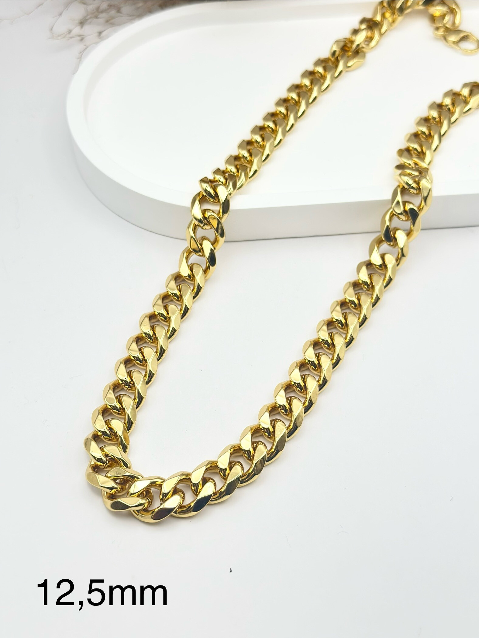 Wholesaler Ceramik - Round Palm Tree Mesh Necklace Stainless Steel Chain width 5-7MM 60CM