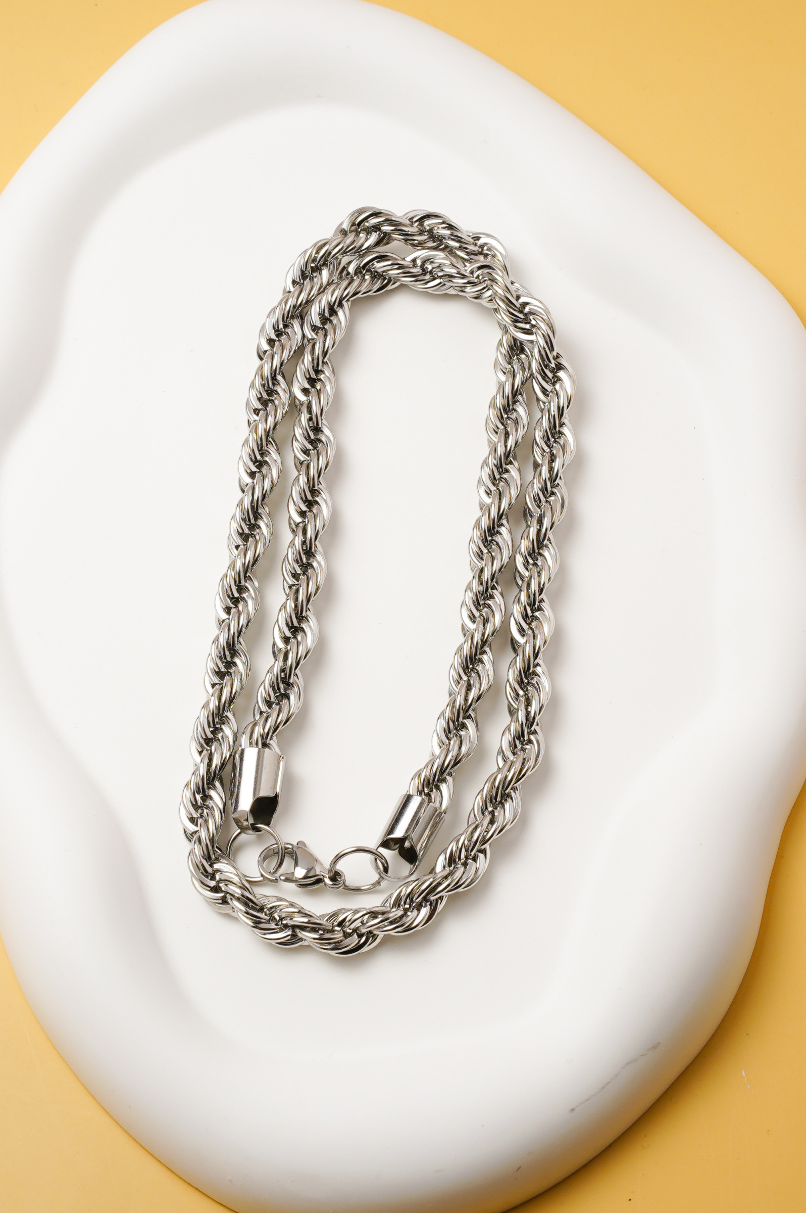 Großhändler Ceramik - Gedrehte Kette – Edelstahl