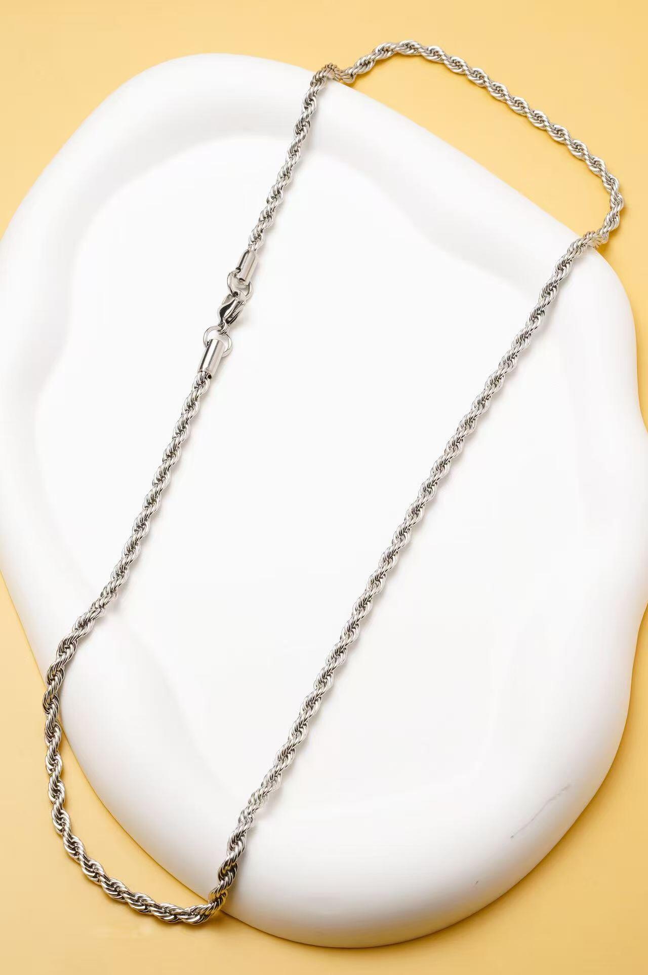Großhändler Ceramik - Gedrehte Kette – Edelstahl