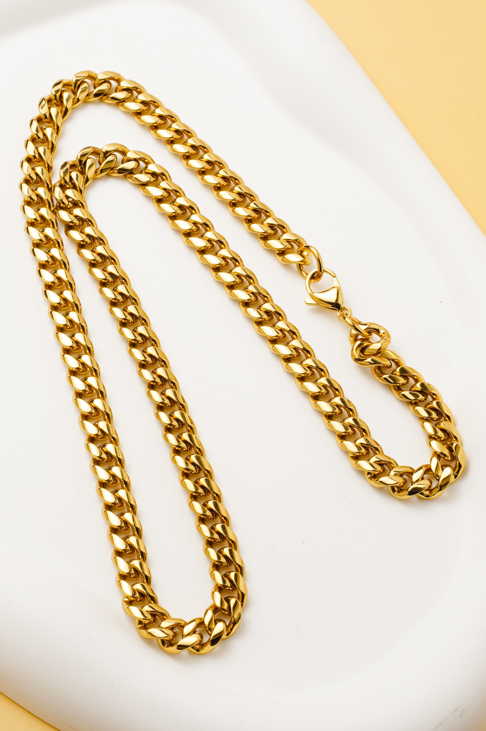 Wholesaler Ceramik - Men's Chain – Gold Cuban Link – 60 cm / 8 mm