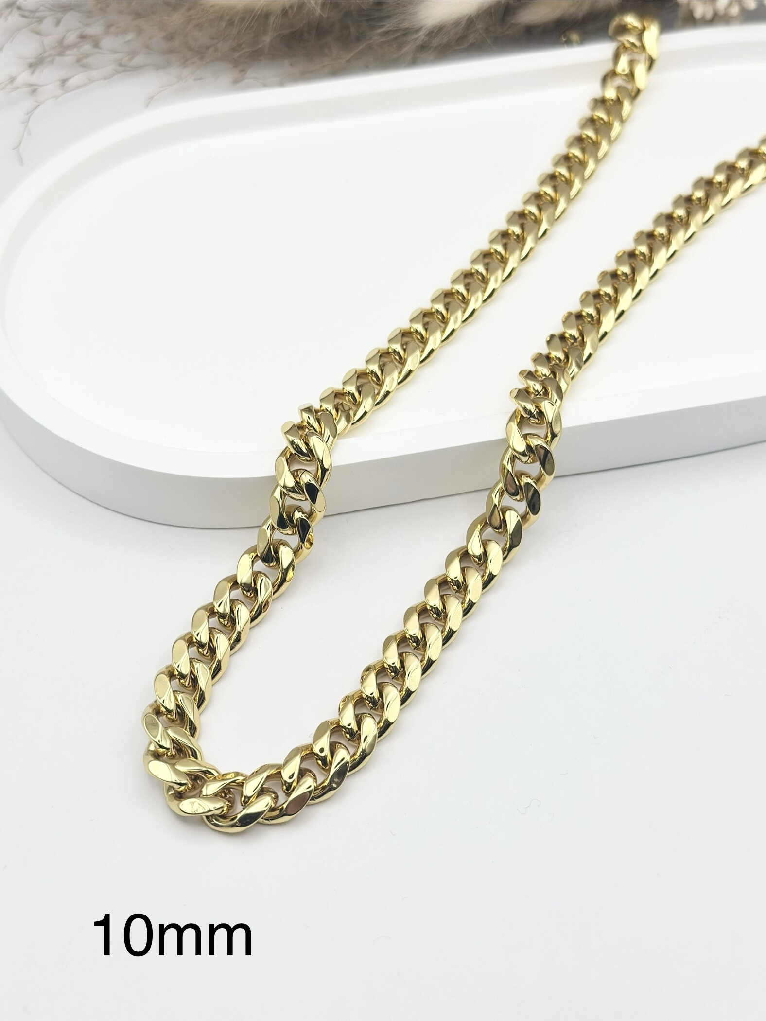 Wholesaler Ceramik - Round Palm Tree Mesh Necklace Stainless Steel Chain width 5-7MM 60CM