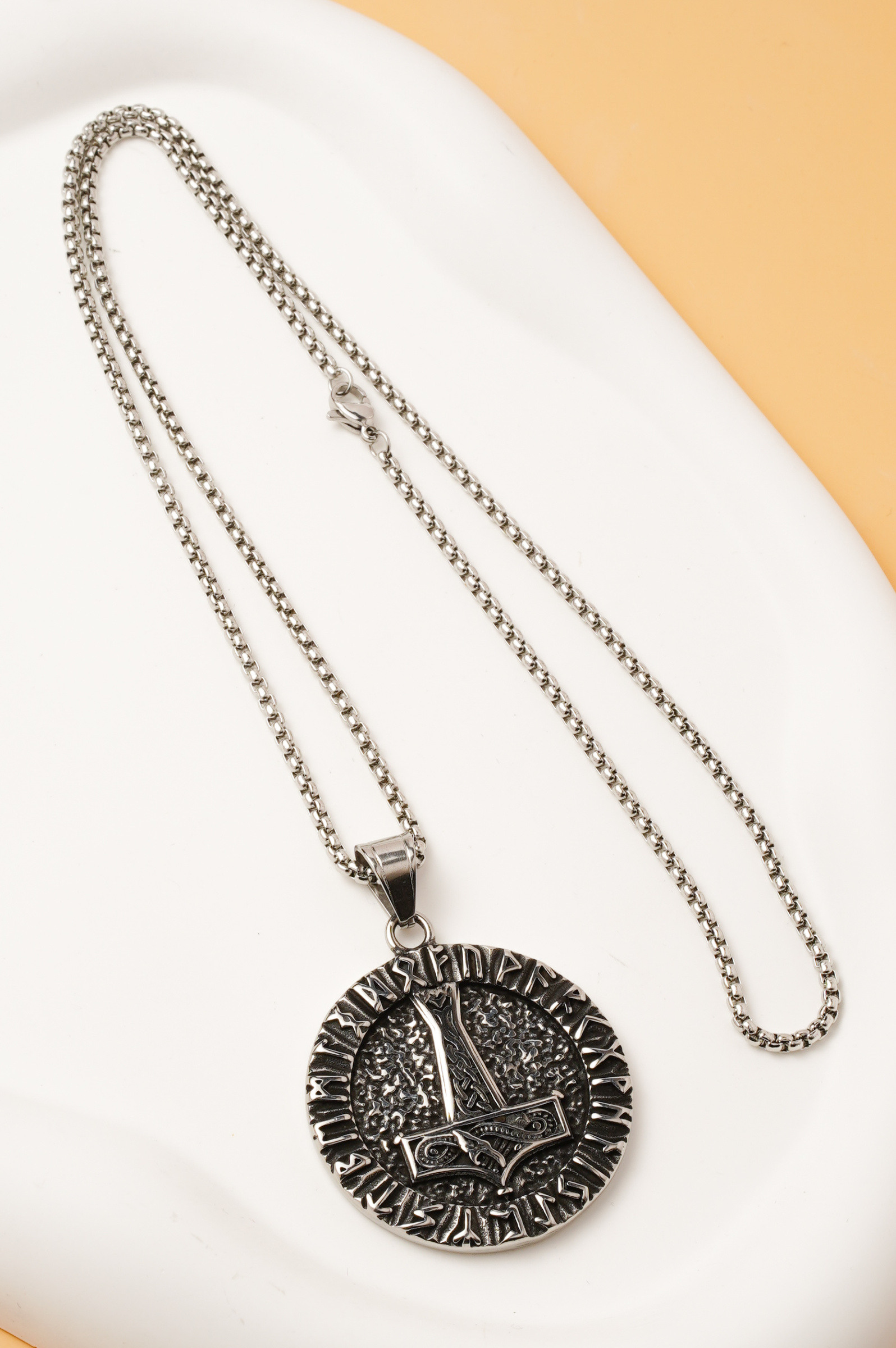 Wholesaler Ceramik - Men's Necklace – Viking Hammer Symbol – 55 cm Chain & 4 cm Pendant