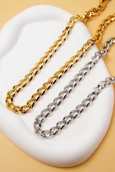 Wholesaler Ceramik - Stainless Steel Curb Chain Necklace Wholesaler Ceramik - Stainless Steel Curb Chain Necklace