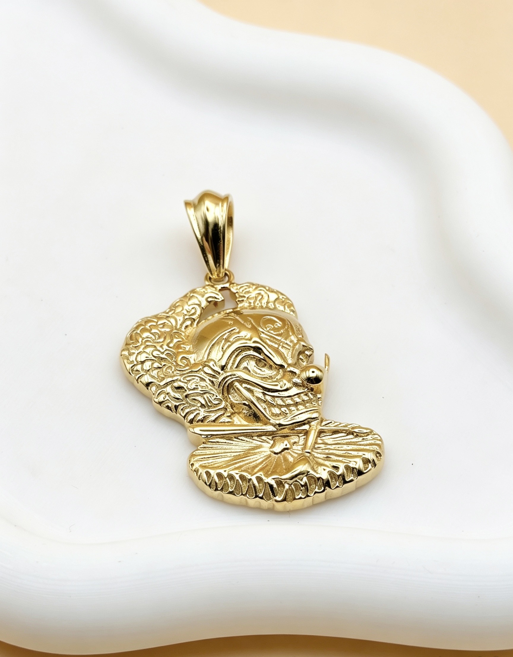 Grossiste Ceramik - Pendentif Homme Acier Inoxydable Clown Maléfique (Taille Unique) – Doré
