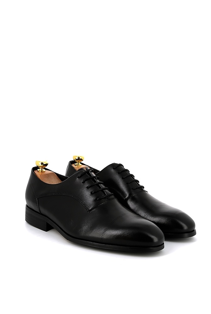 Großhändler CLEYS - Herren-Leder-Oxford mit Kappenspitze und perforiertem Finish
