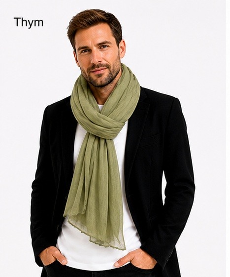 Grossiste Cowo-collection - Foulard unisexe- chèche uni - 100% coton naturel indien