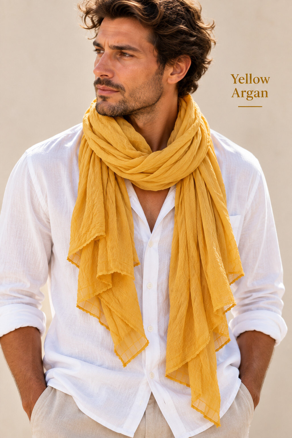 Grossiste Cowo-collection - Foulard unisexe- chèche uni - 100% coton naturel indien