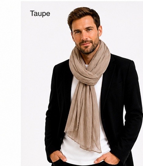 Grossiste Cowo-collection - Foulard unisexe- chèche uni - 100% coton naturel indien