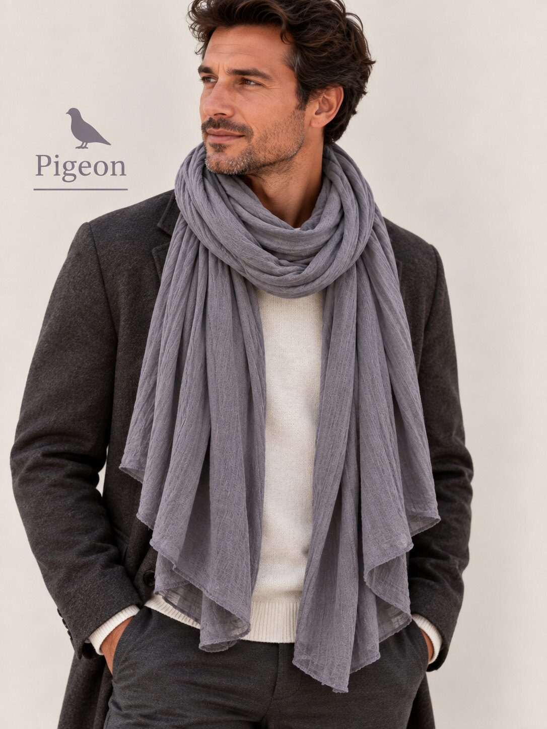 Grossiste Cowo-collection - Foulard unisexe- chèche uni - 100% coton naturel indien