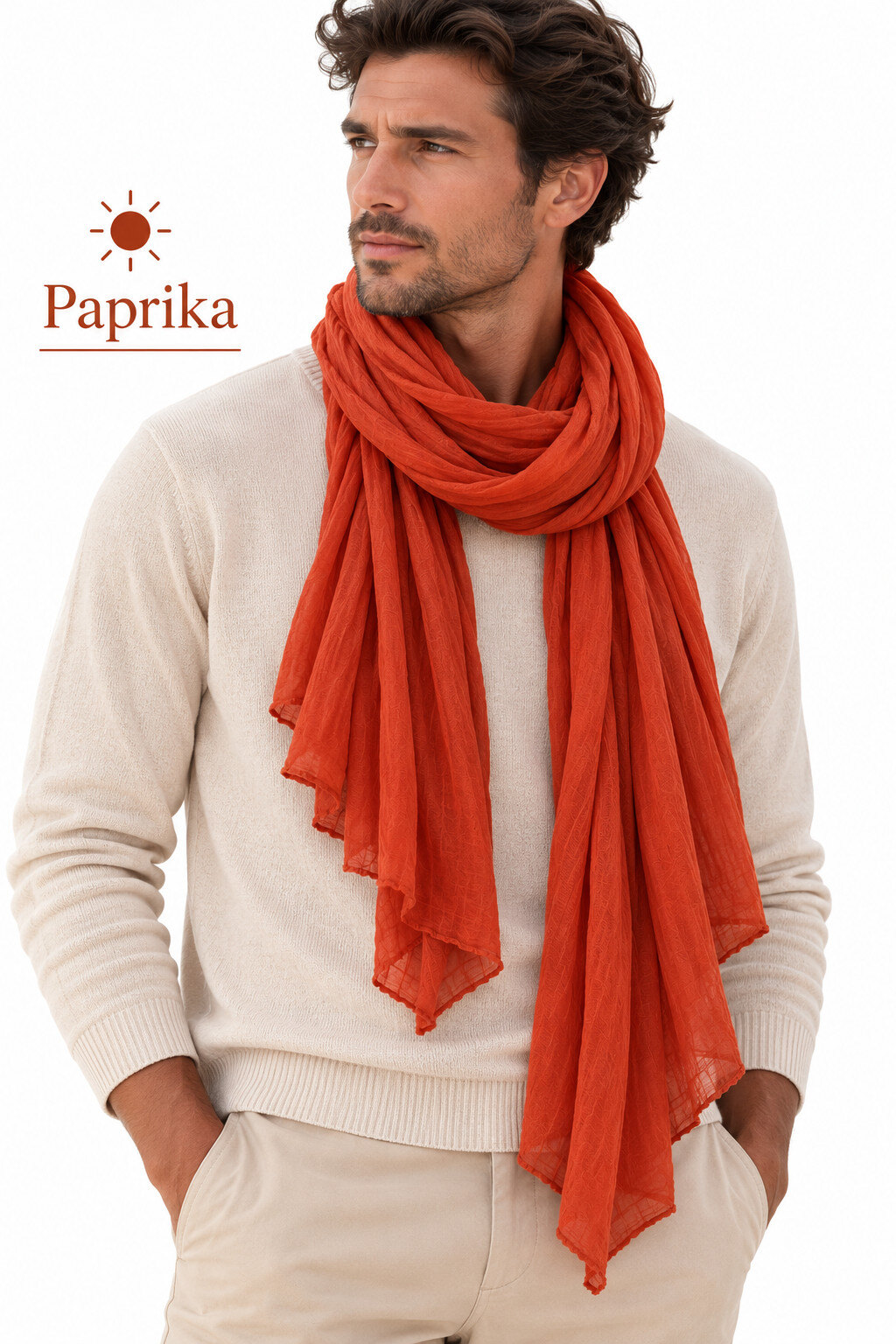 Grossiste Cowo-collection - Foulard unisexe- chèche uni - 100% coton naturel indien