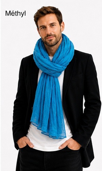 Grossiste Cowo-collection - Foulard unisexe- chèche uni - 100% coton naturel indien