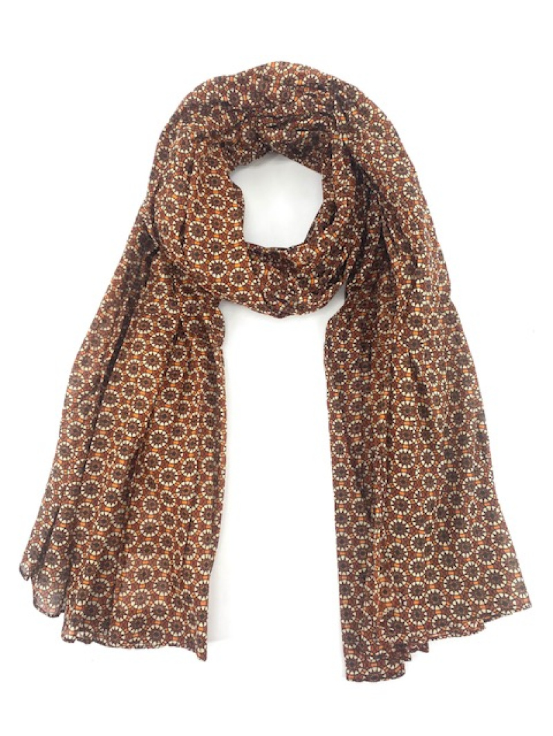 Grossiste Cowo-collection - Foulard-Chèche 100% Coton Indien- 100x180 cm