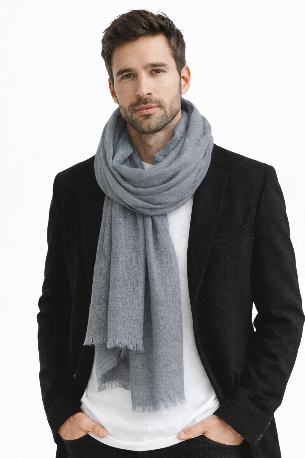 Grossista Cowo-collection - Sciarpa uomo 100% lino