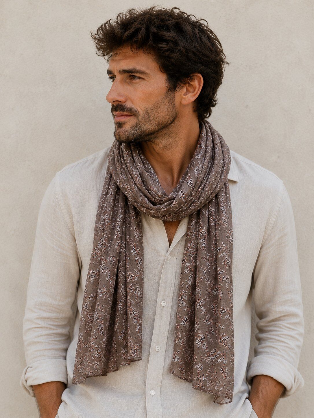 Grossista Cowo-collection - Sciarpa 100% voile di cotone stampato