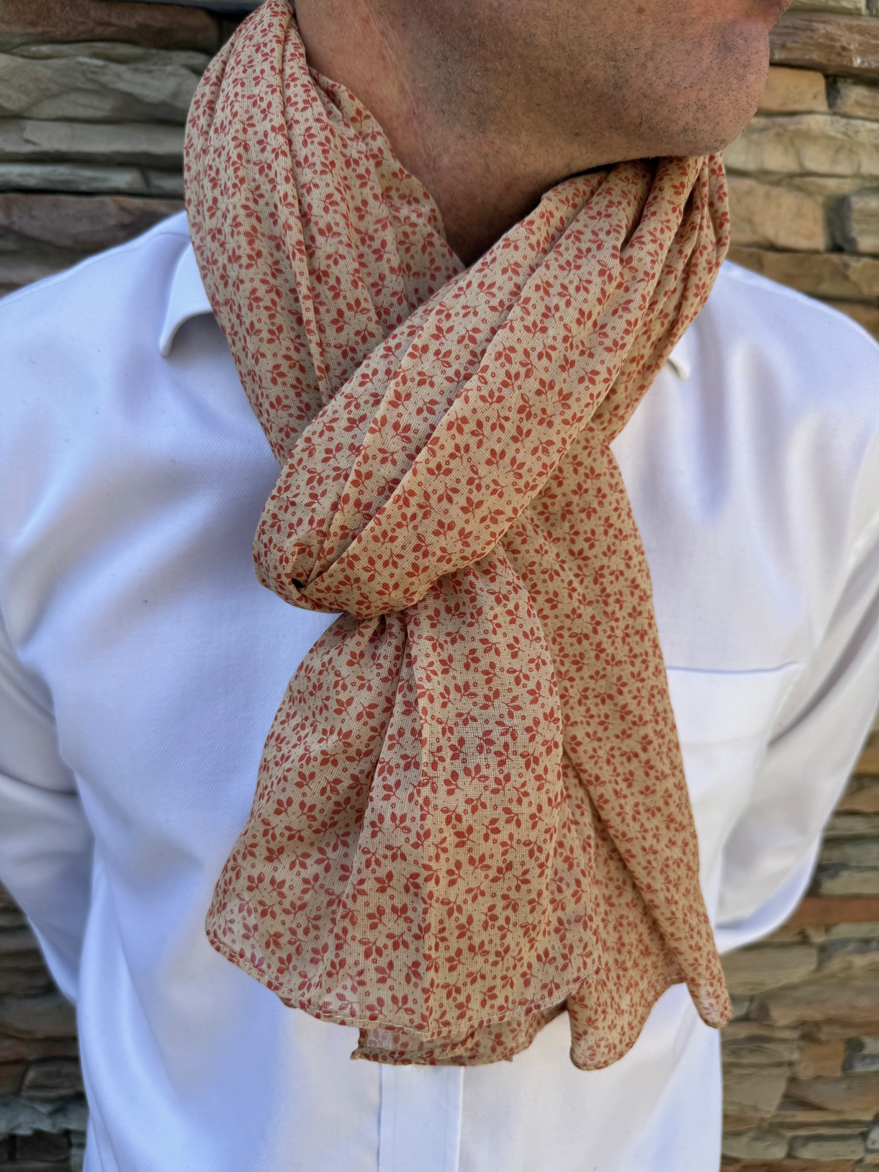 Großhändler Cowo-collection - Herrenschal 100% indische Baumwolle