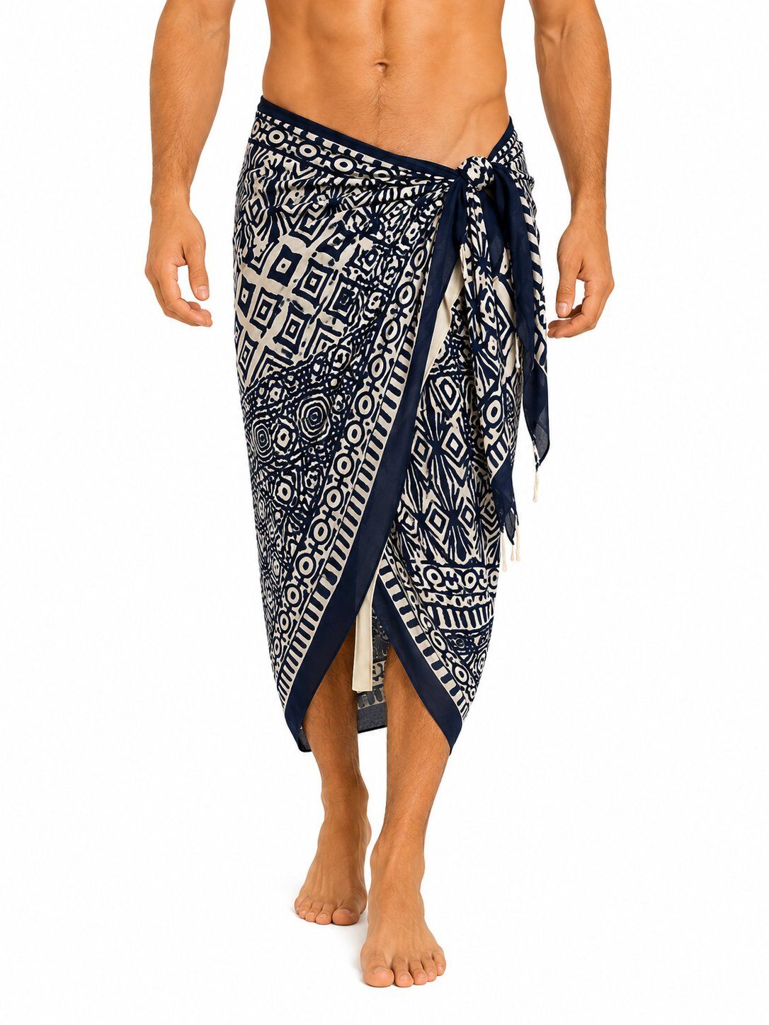 Grossista Cowo-collection - Pareo uomo 100% voile di cotone stampato