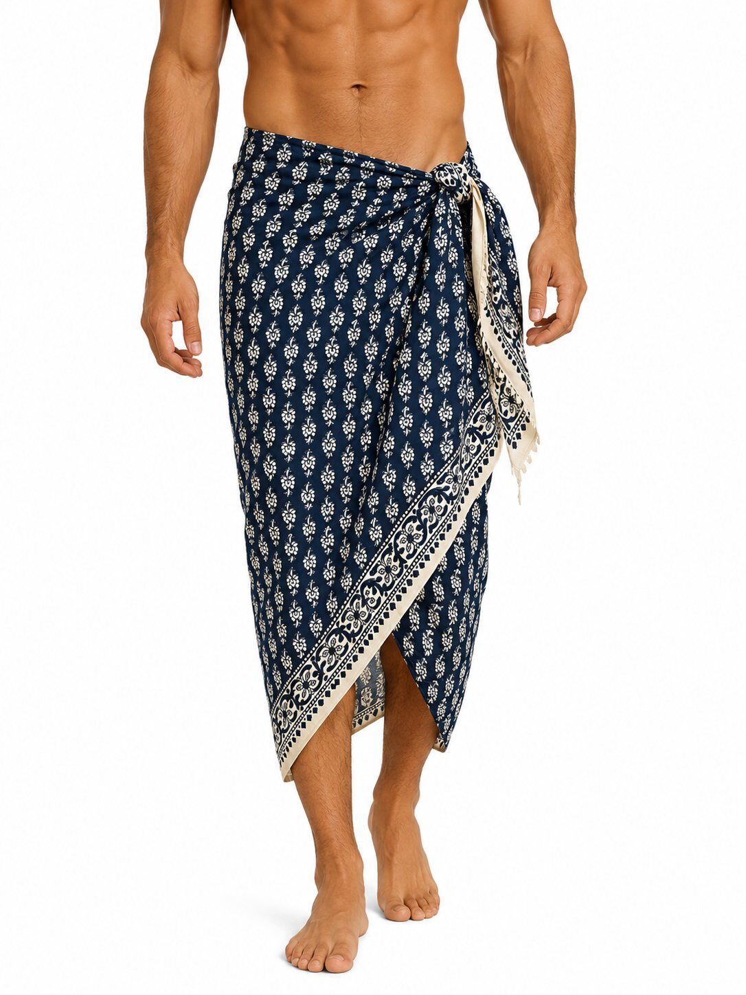 Grossista Cowo-collection - Sarong in voile di cotone 100% con stampa etnica