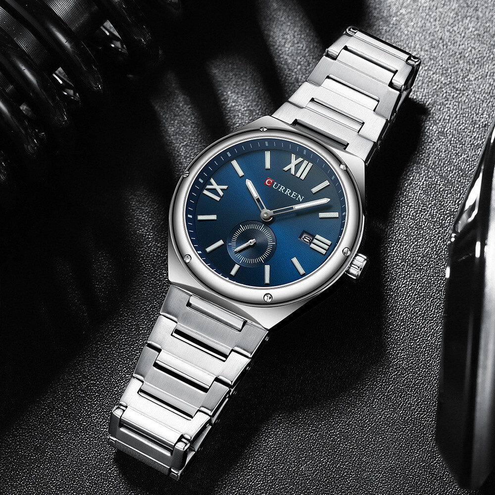 Wholesaler CURREN - Trendy man curreno with steel bracelet water resistant