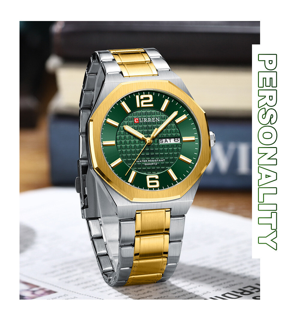 Wholesaler CURREN - Trendy man curreno with steel bracelet water resistant