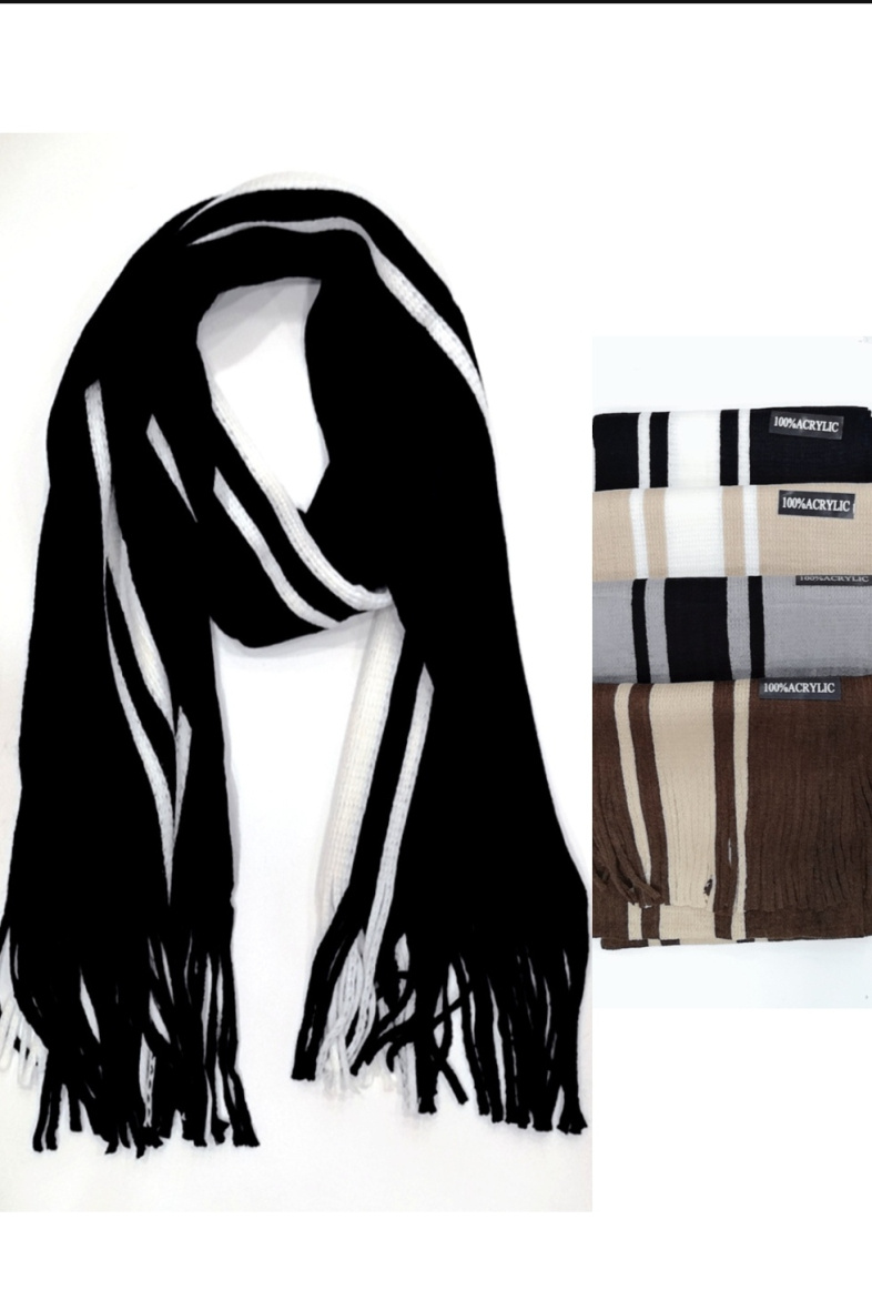 Wholesaler Da Fashion - Large striped men's scarf
