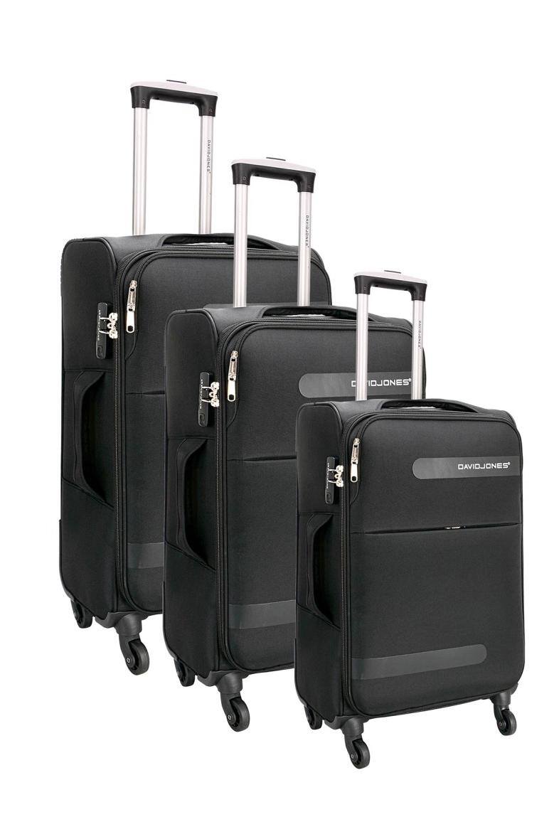 Grossista David Jones - David Jones BA5049 Set di 3 trolley in tessuto di nylon