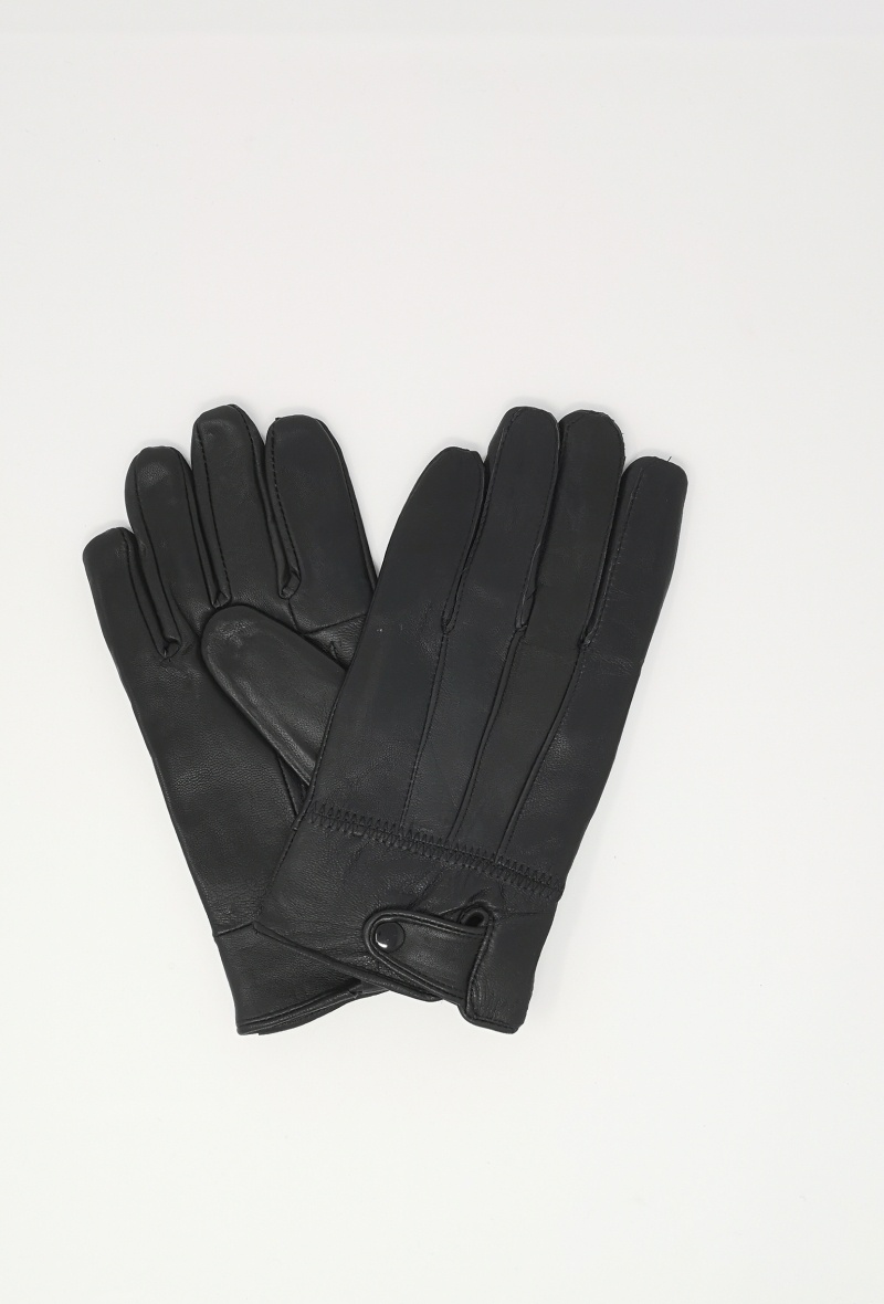 Mayorista DH DIFFUSION - Guantes de cuero de cordero para hombre con botón a presión