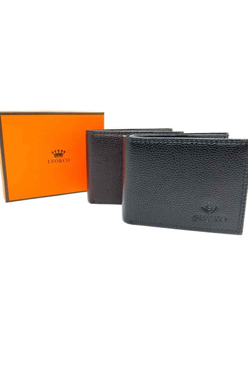 Grossiste DH DIFFUSION - Porte billets Homme Similicuir monnaie Boite incluse