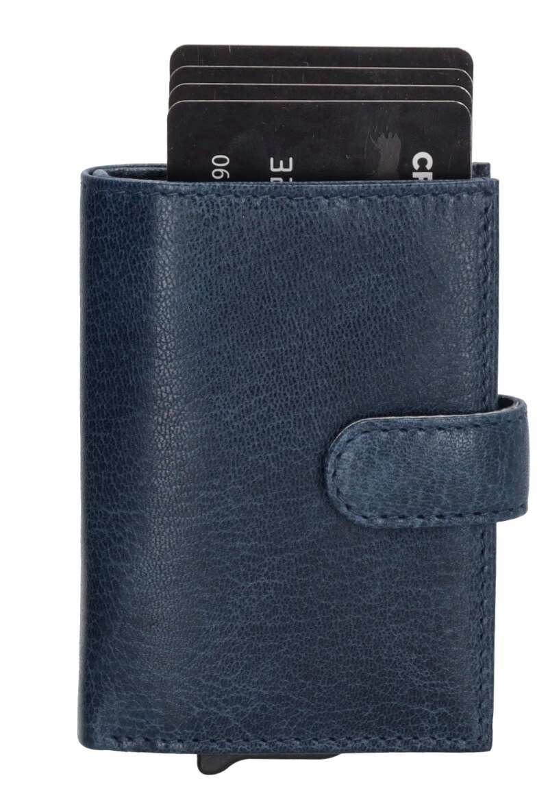 Wholesaler DH DIFFUSION - RFID Blocking Automatic Card & Cash Wallet LEATHER with box