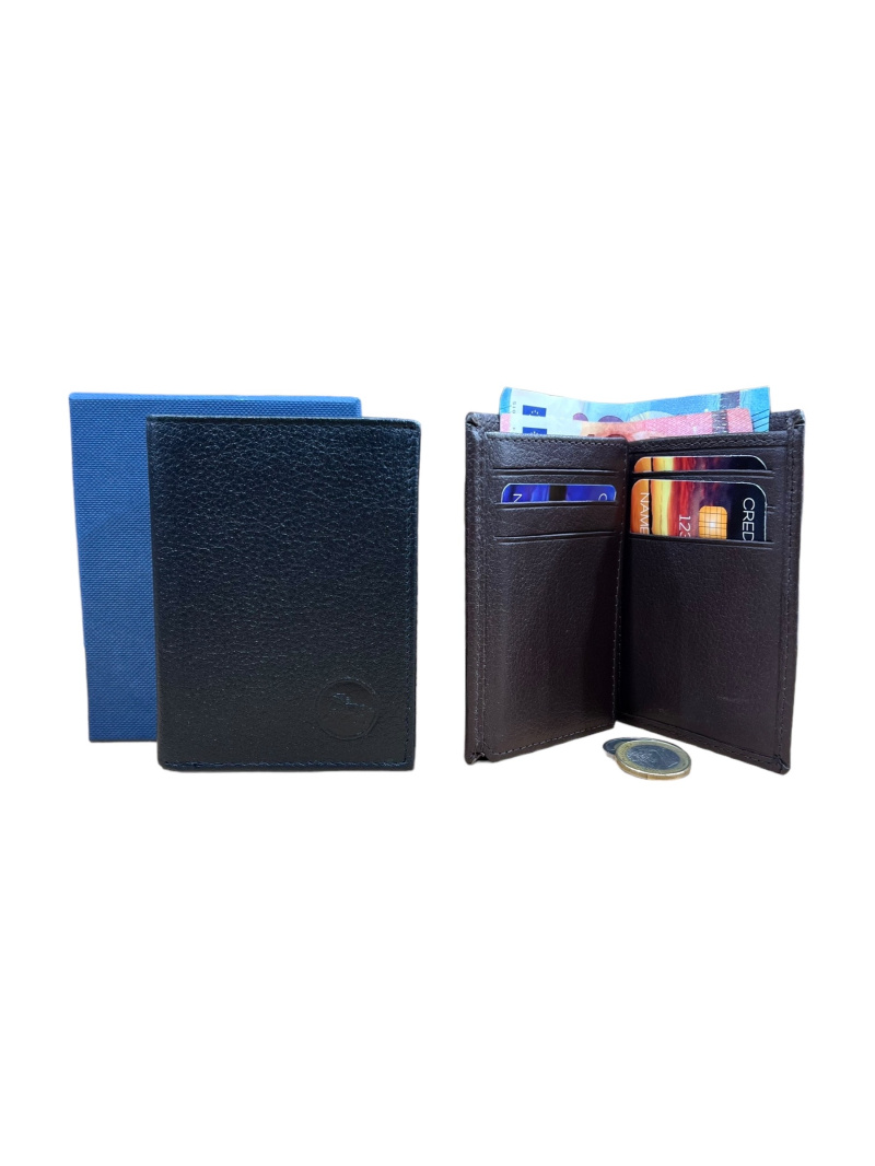 Grossiste DH DIFFUSION - Porte cartes Homme RFID Protection 100% Cuir - Avec boite cadeau