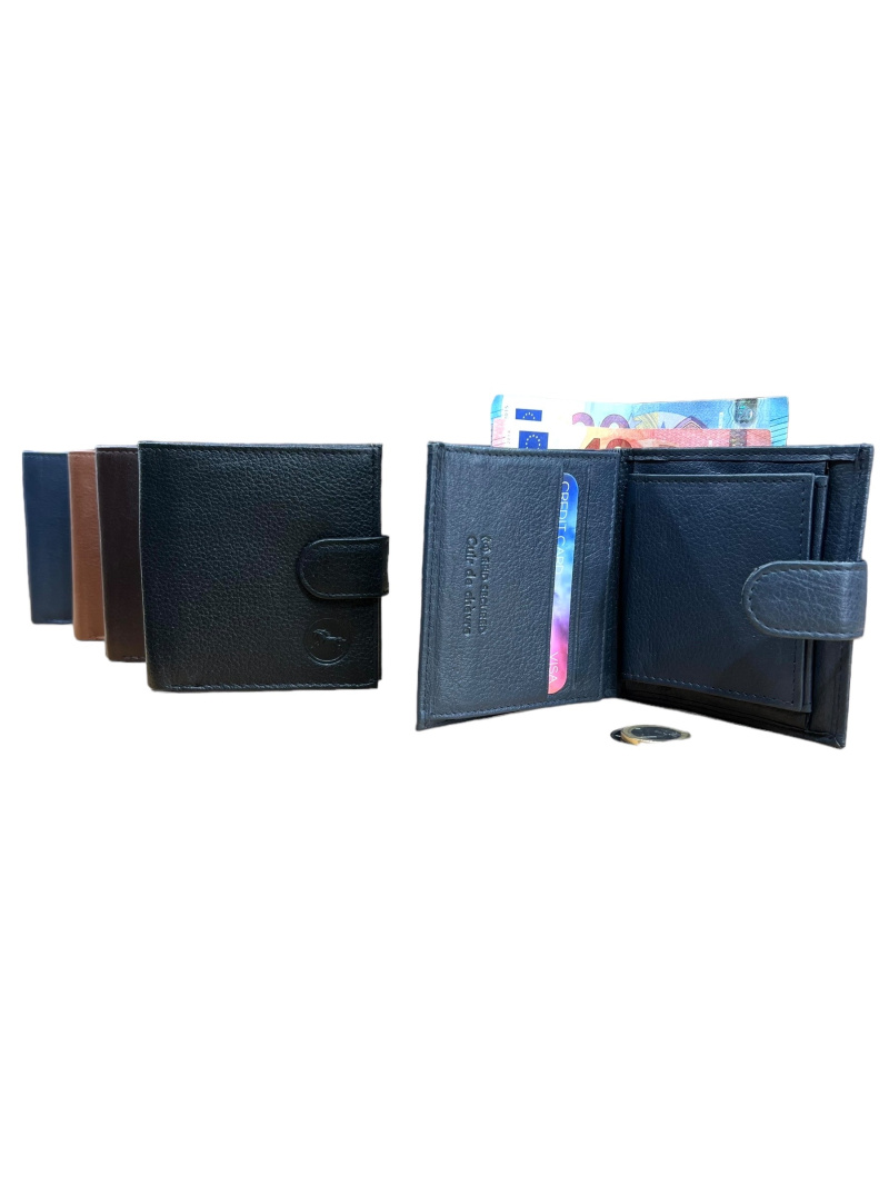 Wholesaler DH DIFFUSION - Men Leather Wallet - RFID Protection 100% Leather - With gift box