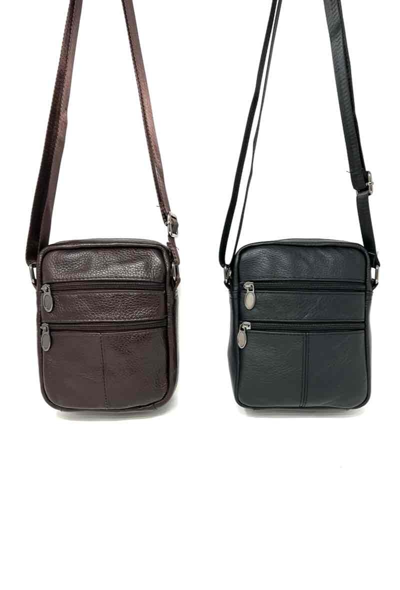Mayorista DH DIFFUSION - Bolso de piel para hombre Multibolsillos Bolsos de negocios Crossbody - CUERO AUTÉNTICO