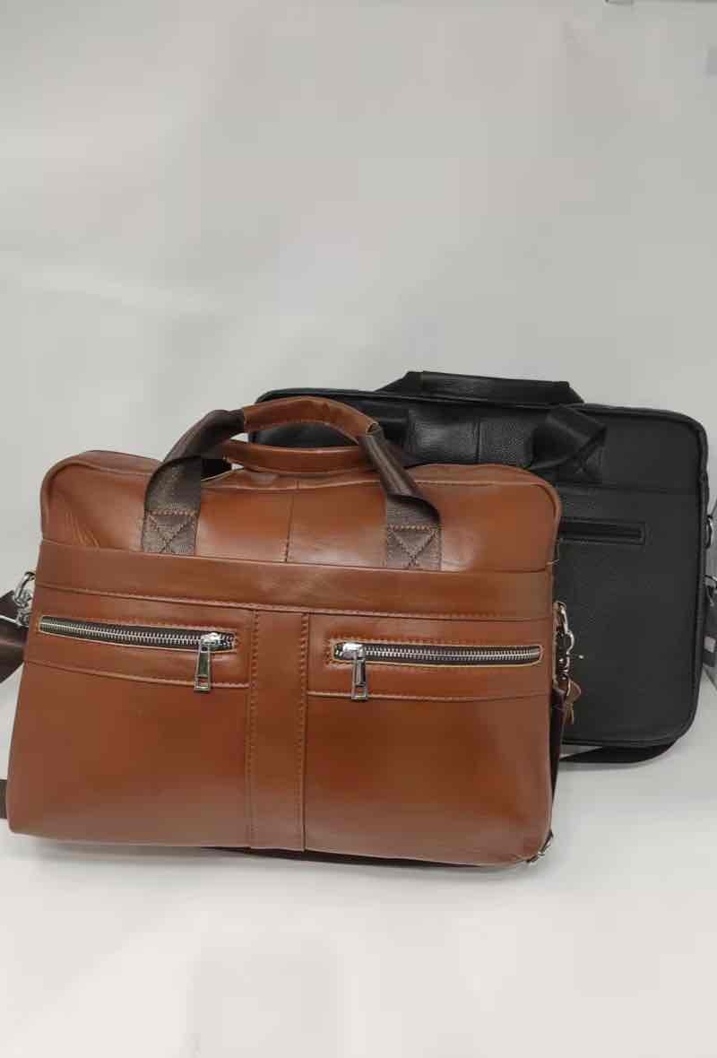 Großhändler DH DIFFUSION - Leder-Laptop-Tasche Dokumententasche