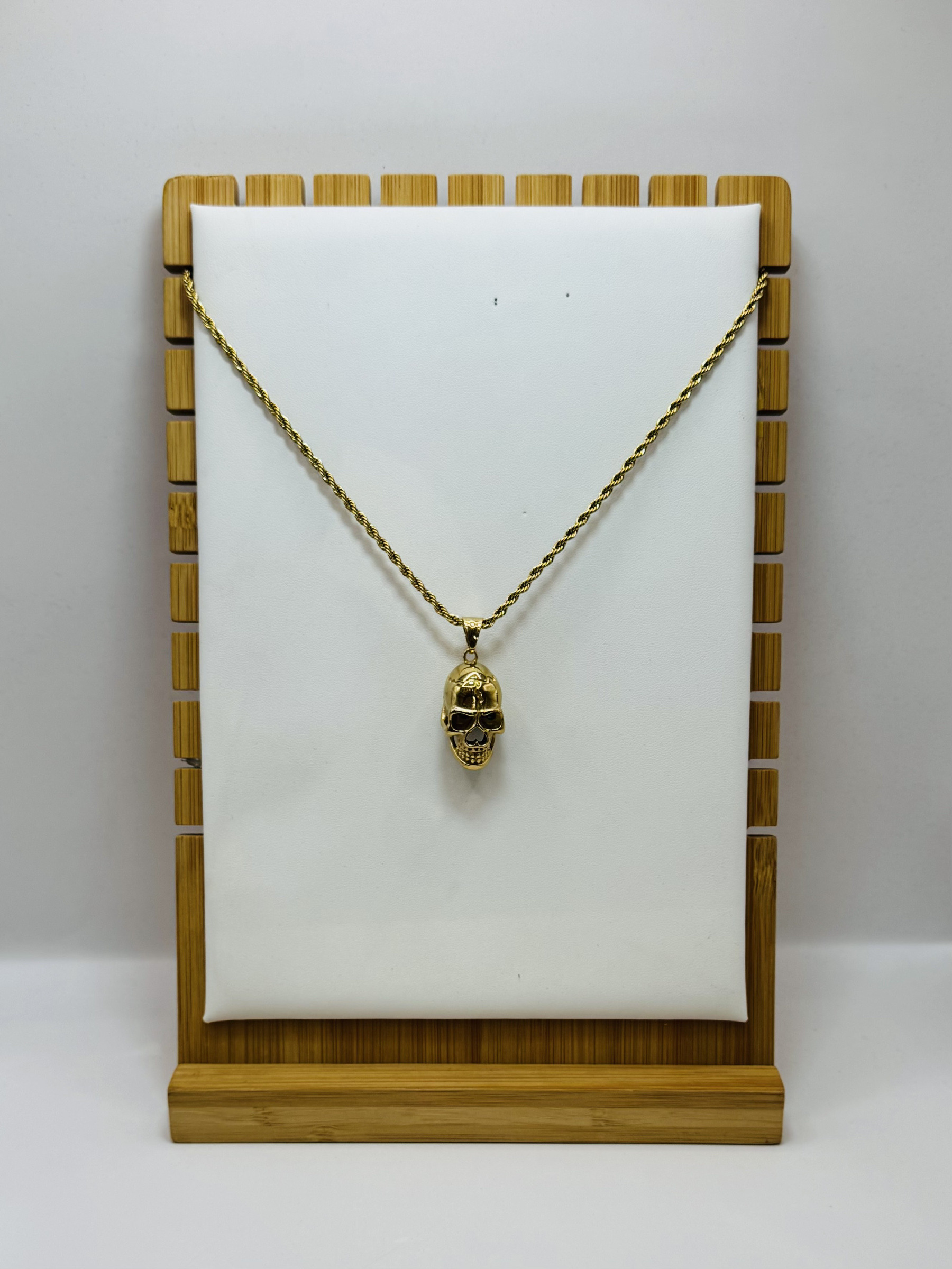Großhändler Diamond - Stahl Totenkopf Halskette
