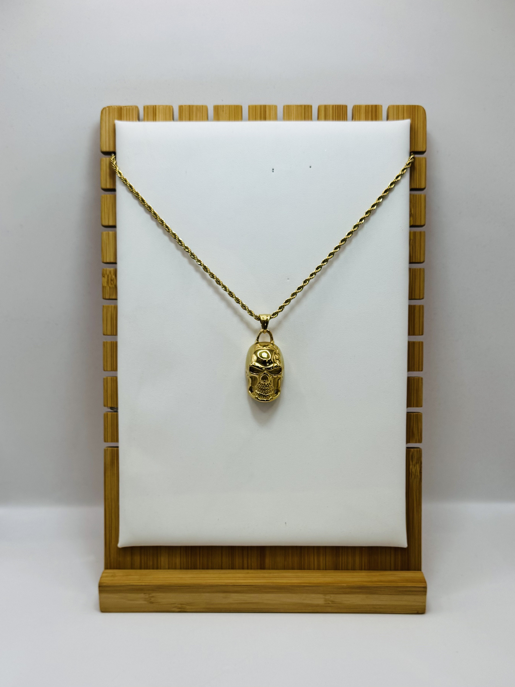 Großhändler Diamond - Stahl Totenkopf Halskette